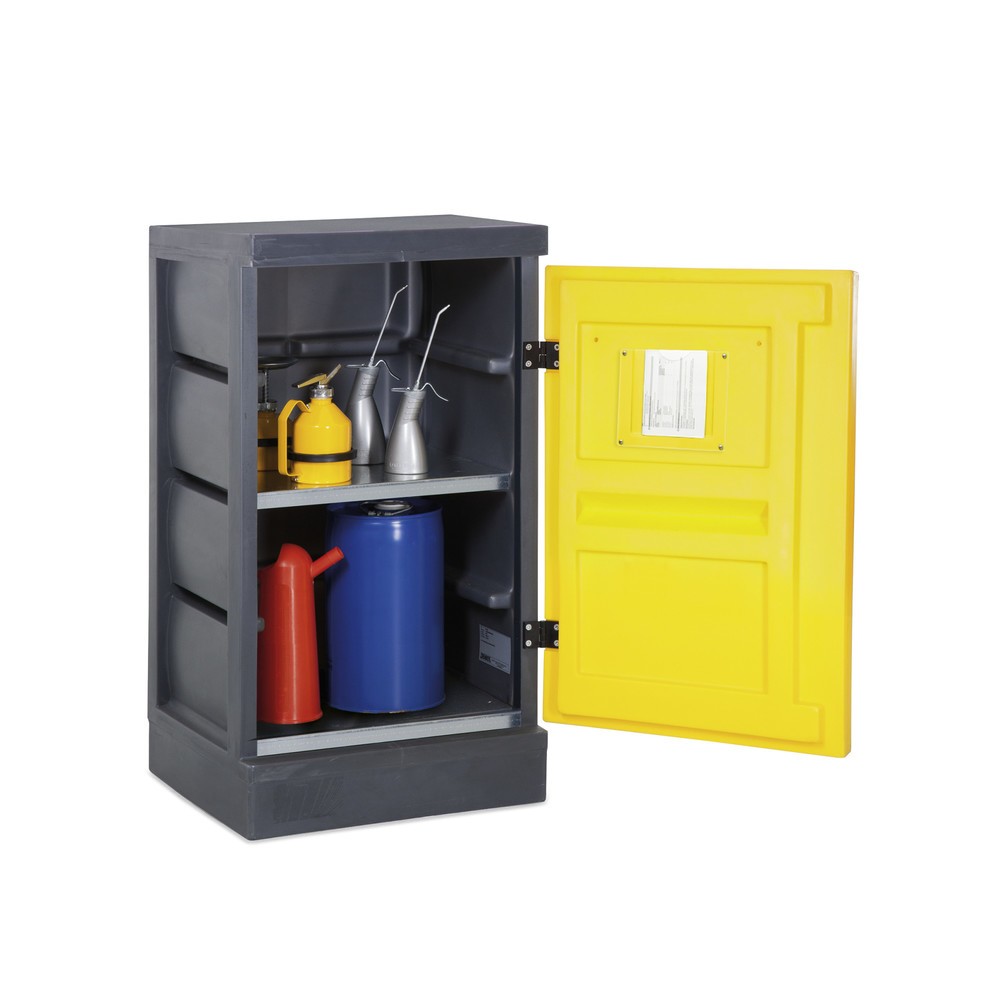Productafbeelding nr. 1: Milieukast van PE, hxbxd 1.130 x 610 x 640 mm, 1 opvangbak + 1 roosterlegbord, verzinkt