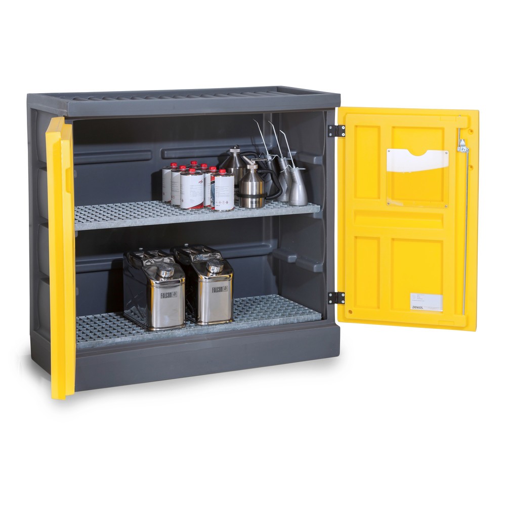 Product afbeelding: Milieukast van PE, hxbxd 1.130 x 1.225 x 640 mm, 2 roosters, verzinkt