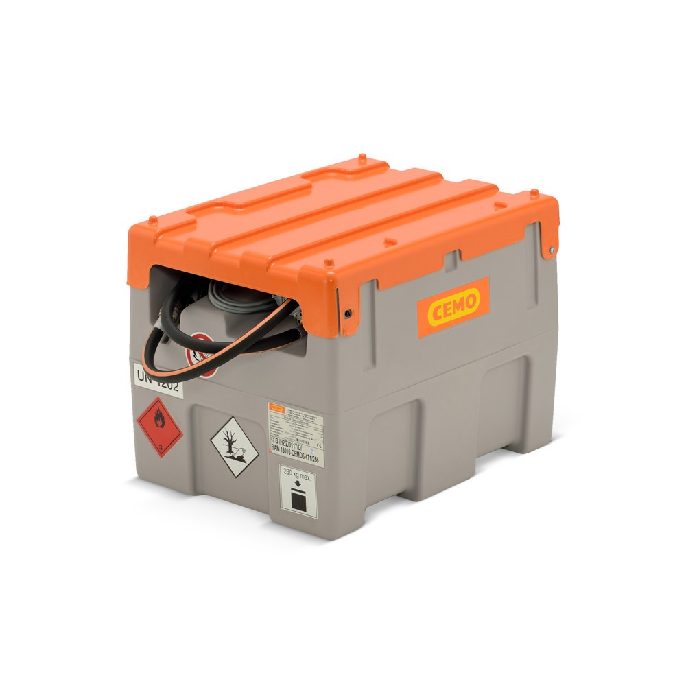 Product afbeelding: Mobiel dieseltanksysteem CEMO met ADR-goedkeuring, 200 l, 40l/min, met klapdeksel