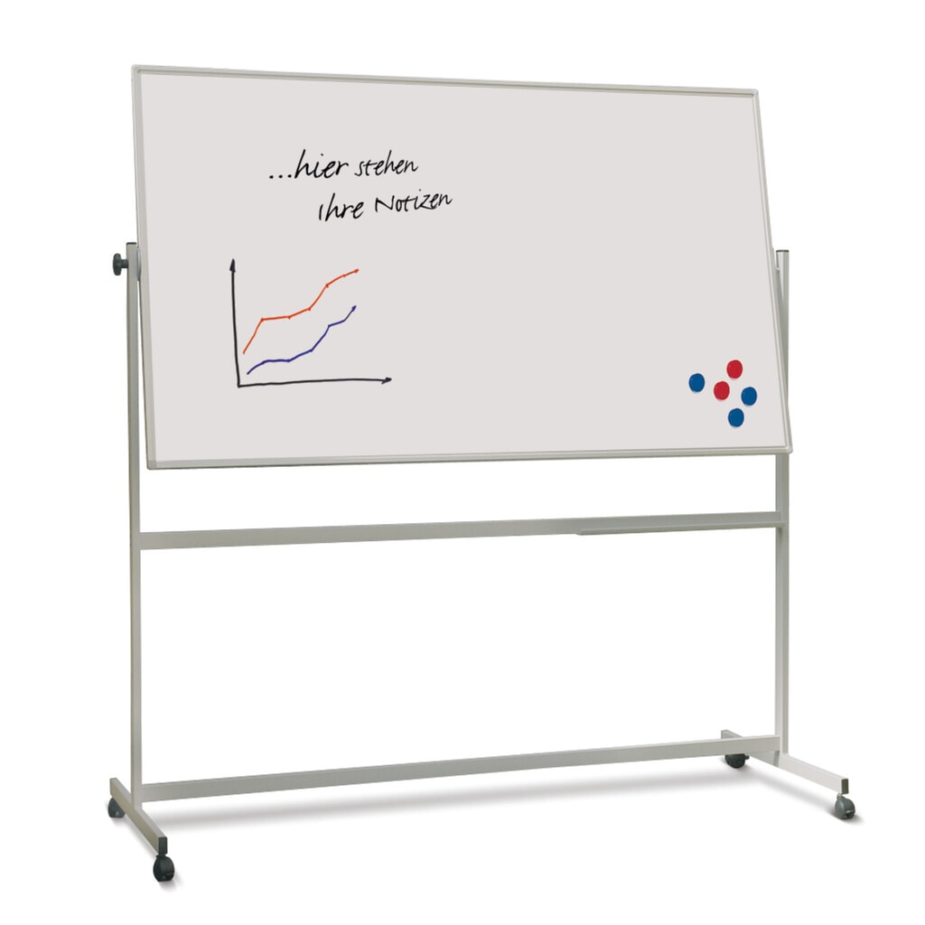 Product afbeelding: Mobiel whiteboard FRANKEN X-tra! Line, gelakt, h x b 900 x 1.200 mm