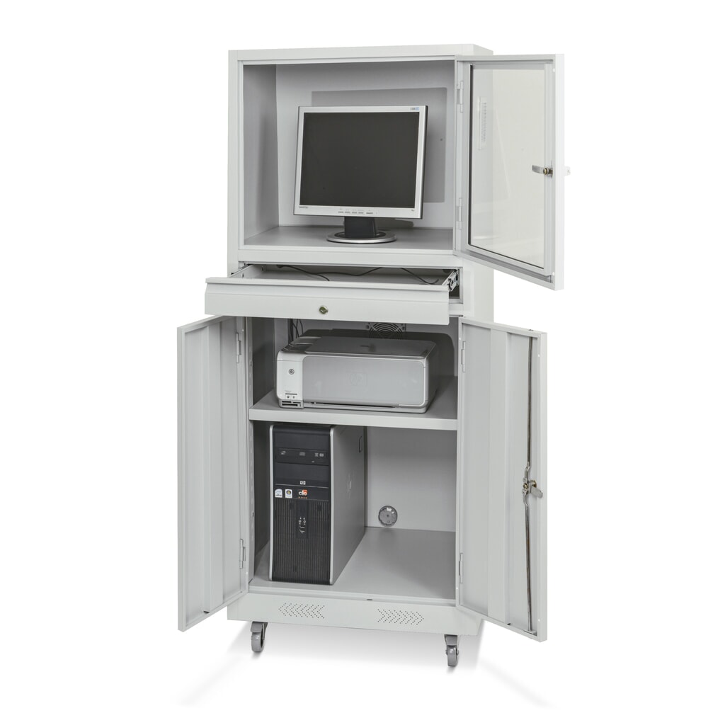 Mobiele computerkast HEMMDAL, hxbxd 1.700 x 680 x 600 mm Product afbeelding: Mobiele computerkast HEMMDAL, hxbxd 1.700 x 680 x 600 mm