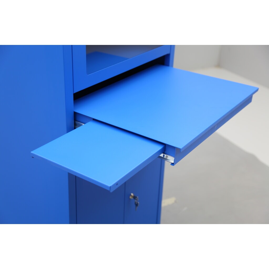 Mobiele computerkast HEMMDAL HCS-1, hxbxd 1750 x 650 x 550 mm, gentiaanblauw Productafbeelding nr. 6: Mobiele computerkast HEMMDAL HCS-1, hxbxd 1750 x 650 x 550 mm, gentiaanblauw
