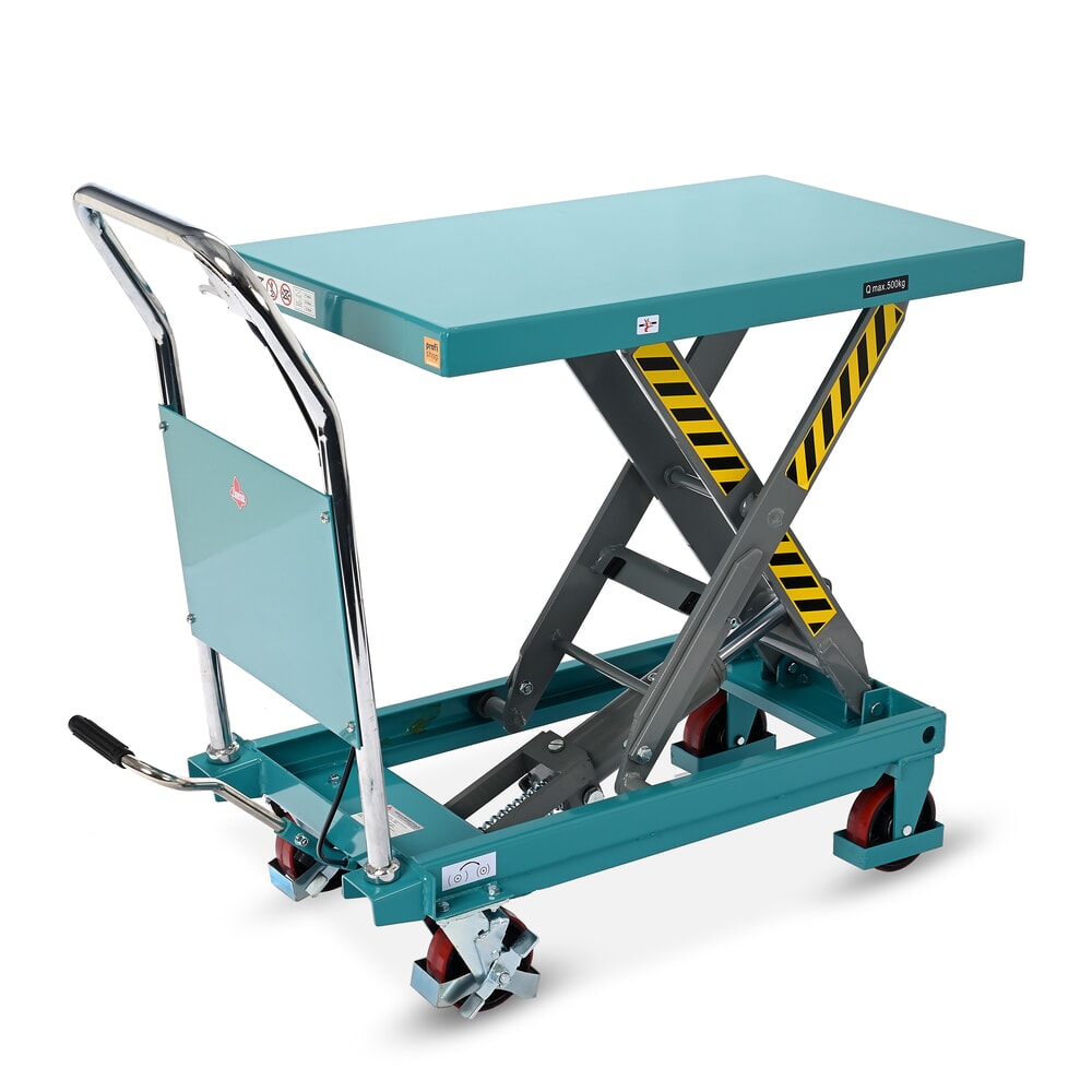Mobiele heftafel Ameise, vaste beugel, cap. 500 kg Product afbeelding: Mobiele heftafel Ameise, vaste beugel, cap. 500 kg
