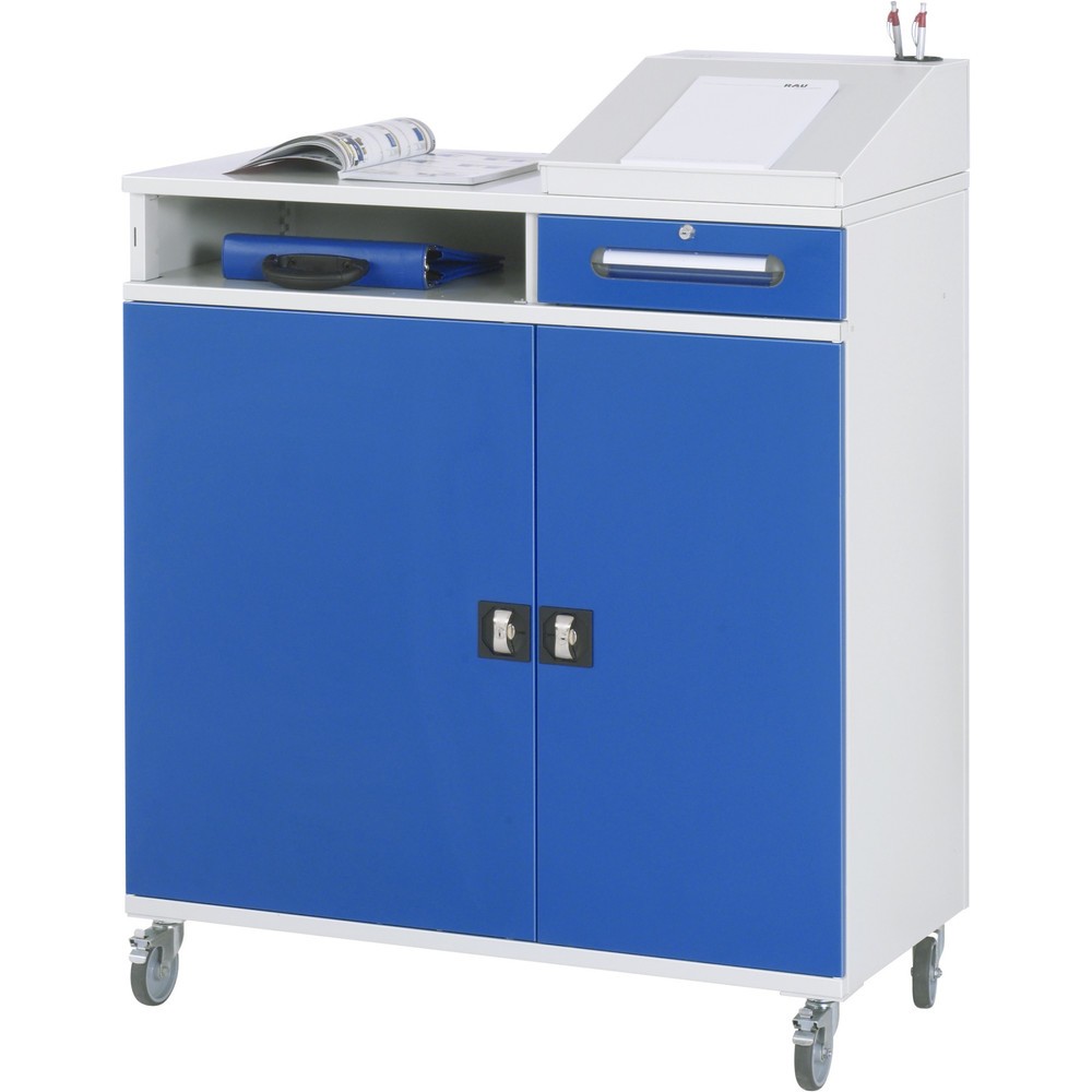 Productafbeelding nr. 2: Mobiele lessenaar RAU, hxbxd 1.185-1.345 x 1.100 x 520 mm, lades 2 x 80, 1 x 120 mm