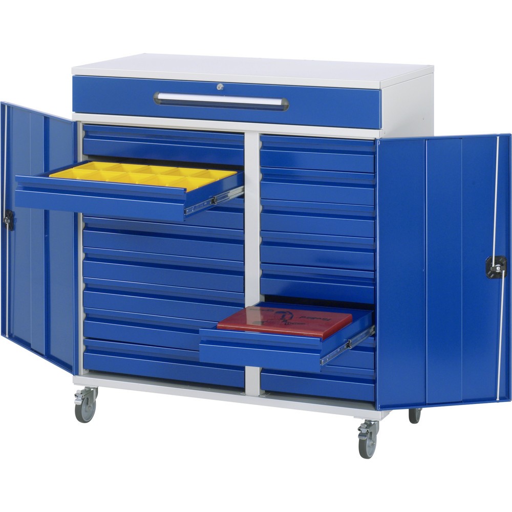Productafbeelding nr. 1: Mobiele lessenaar RAU, hxbxd 1.185 x 1.100 x 520 mm, lades 16 x 80, 1 x 120 mm