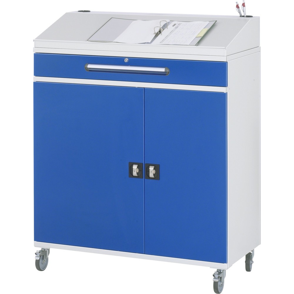 Productafbeelding nr. 2: Mobiele lessenaar RAU, hxbxd 1.235-1.345 x 1.100 x 520 mm, lades 2 x 80, 1 x 120 mm