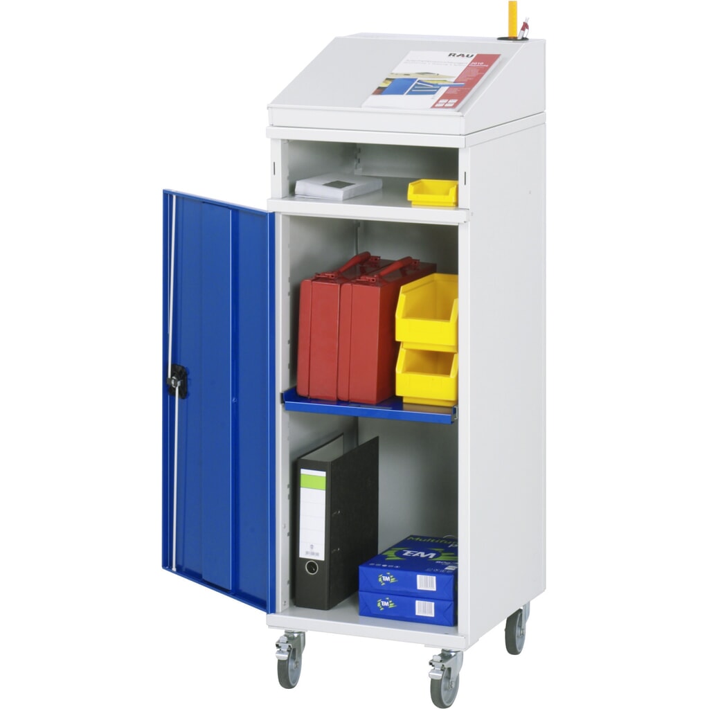 Product afbeelding: RAU mobiele rollende lessenaar, HxBxD 1.235-1.345 x 450 x 520 mm, zonder lades