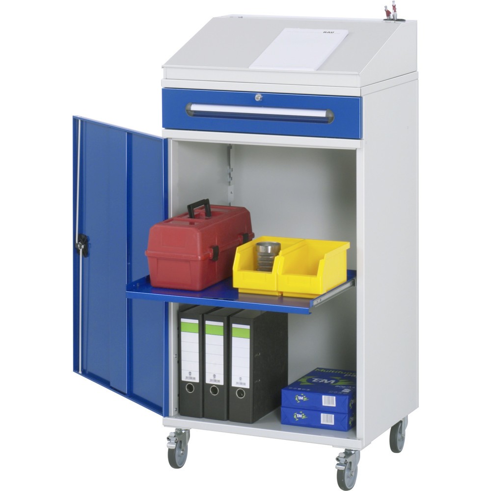 Productafbeelding nr. 1: Mobiele lessenaar RAU, hxbxd 1.235-1.345 x 650 x 520 mm, lade 1 x 120 mm