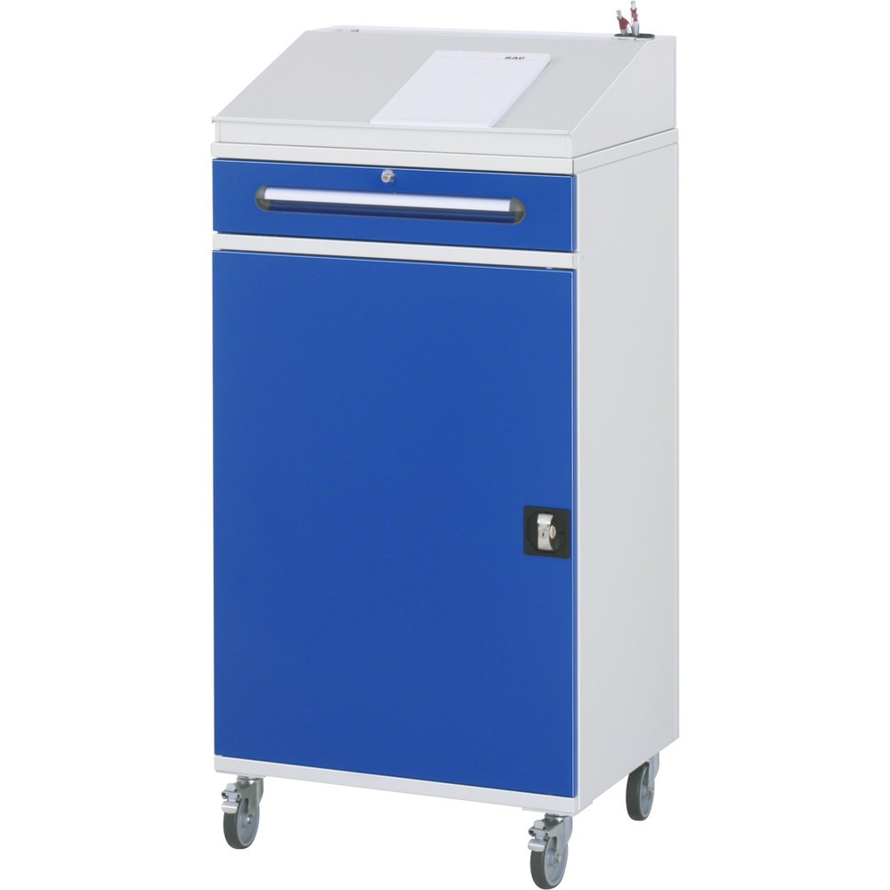 Productafbeelding nr. 2: Mobiele lessenaar RAU, hxbxd 1.235-1.345 x 650 x 520 mm, lades 1 x 80, 1 x 120 mm