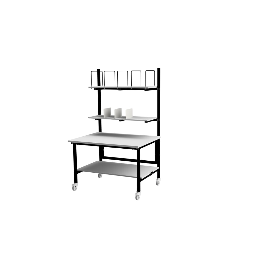 DAHMEN mobiele paktafel Kompact, hxbxd 850 x 1.200 x 900 mm, antraciet Product afbeelding: DAHMEN mobiele paktafel Kompact, hxbxd 850 x 1.200 x 900 mm, antraciet
