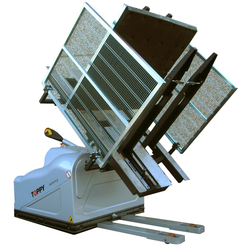 Mobiele palletdraaier, opening 600 - 1.800 mm, laadcapaciteit 1.500 kg Product afbeelding: Mobiele palletdraaier, opening 600 - 1.800 mm, laadcapaciteit 1.500 kg