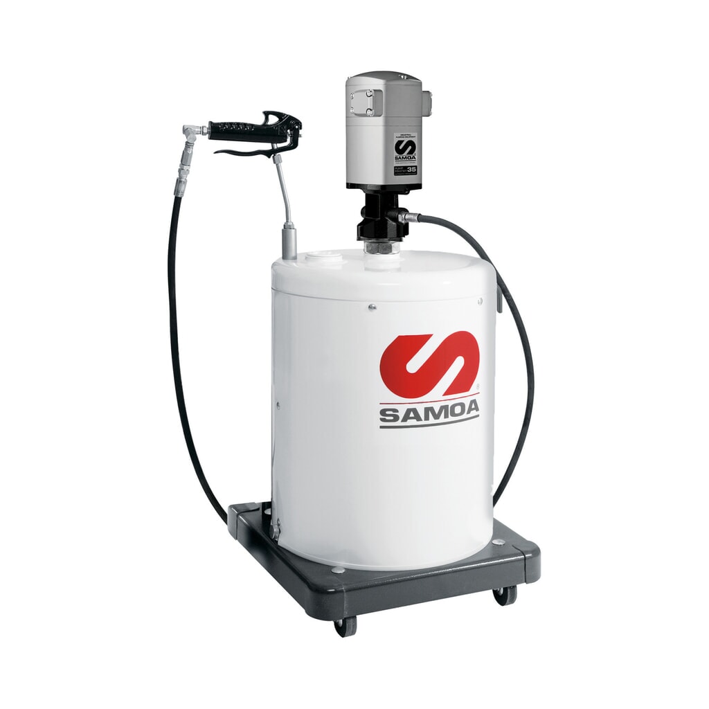 Mobiele pompset SAMOA PM35 60:1 voor verpakkingen van 20 kg Product afbeelding: Mobiele pompset SAMOA PM35 60:1 voor verpakkingen van 20 kg