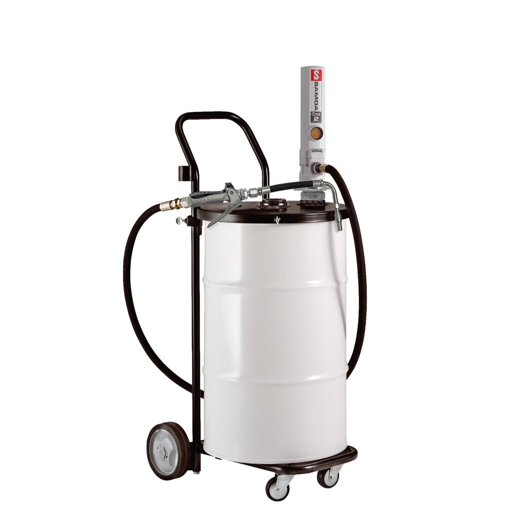 Mobiele vullijn SAMOA PumpMaster 2 3:1 voor vaten van 50 / 60 liter met vulpistool Product afbeelding: Mobiele vullijn SAMOA PumpMaster 2 3:1 voor vaten van 50 / 60 liter met vulpistool