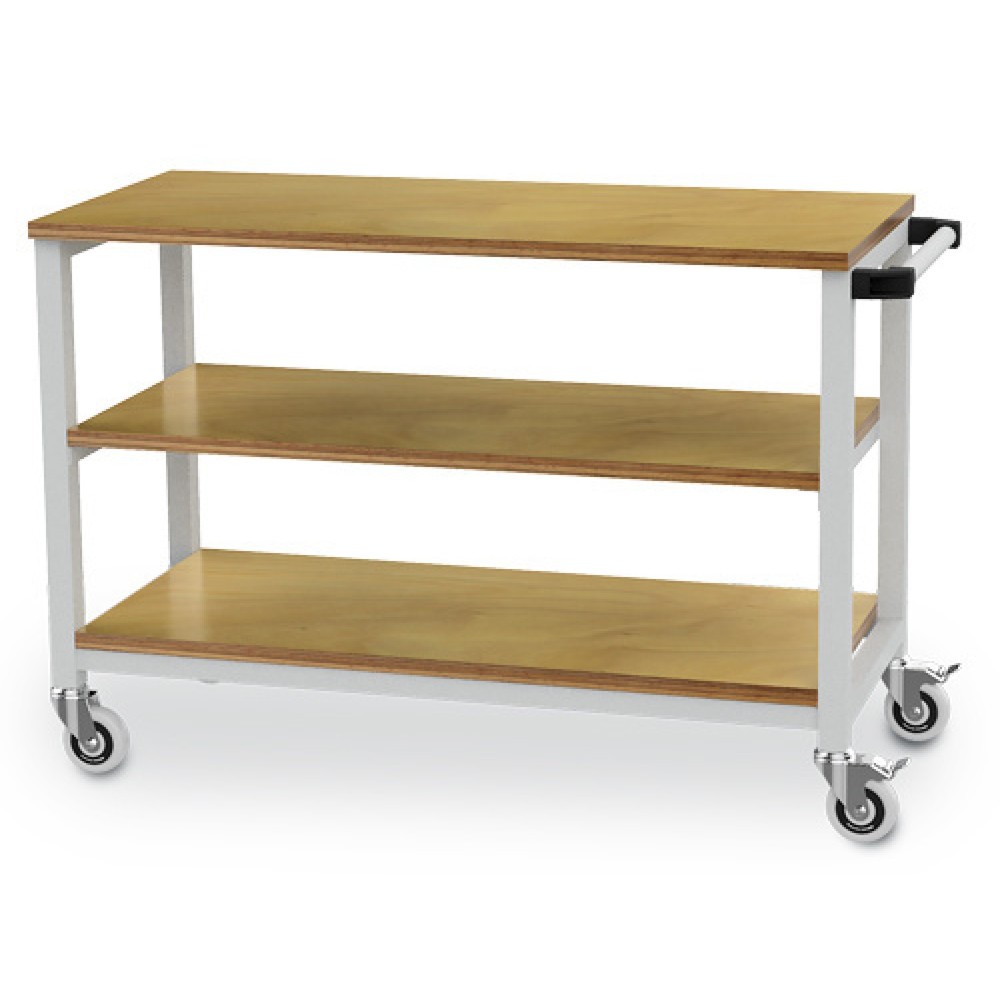 Productafbeelding nr. 1: Mobiele werkbank Bedrunka+Hirth R 18-16, hxbxd 880 x 1.200 x 540 mm, lichtgrijs, 2 legborden