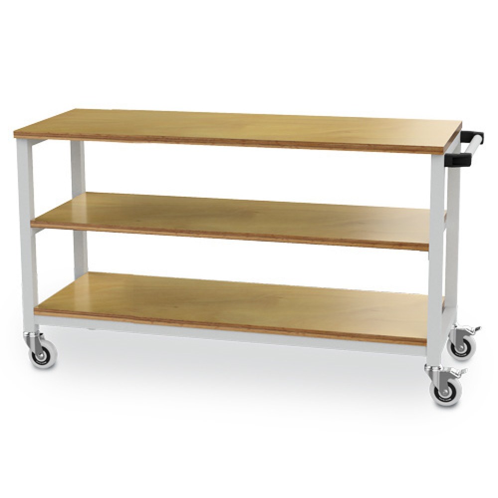 Productafbeelding nr. 1: Mobiele werkbank Bedrunka+Hirth R 18-16, hxbxd 880 x 1.500 x 540 mm, lichtgrijs, 2 legborden