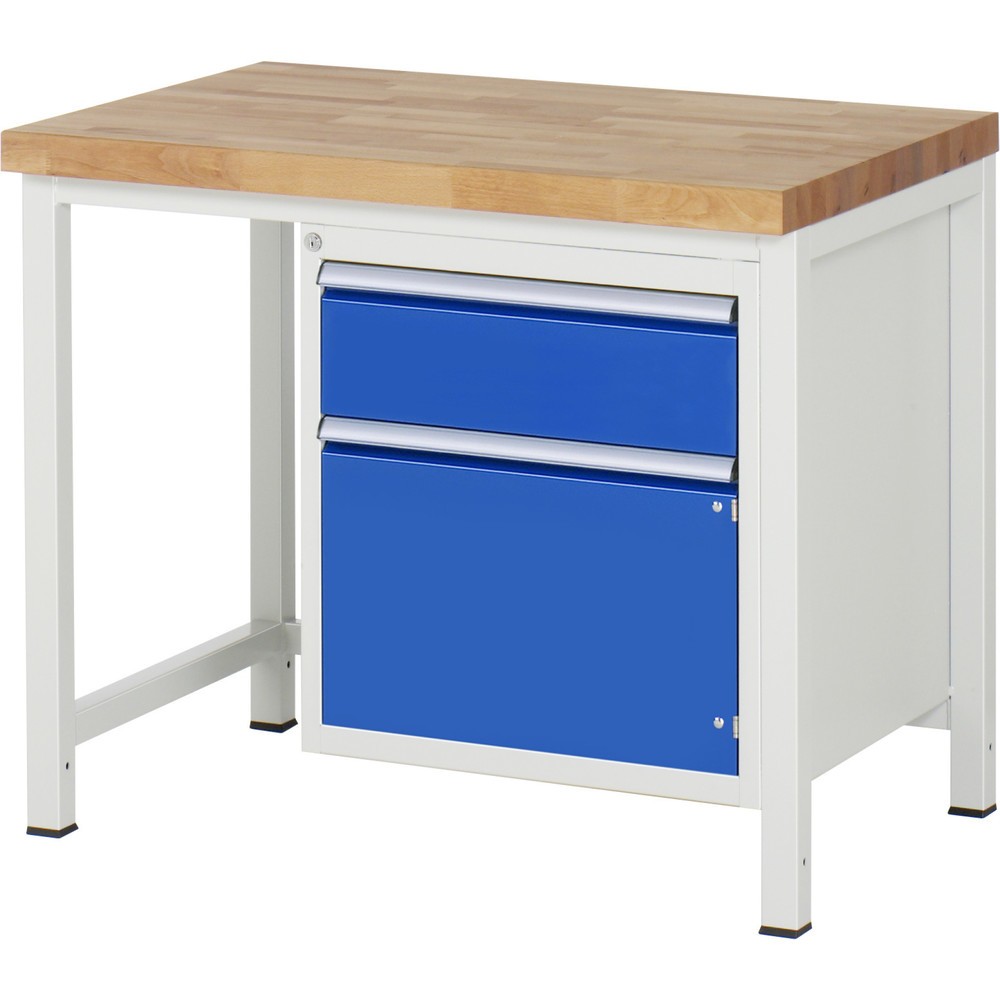 Productafbeelding nr. 1: Werkbank RAU serie 8000, 1 draaideur, hxbxd 840-1.040 x 1.000 x 700 mm, 1 lade