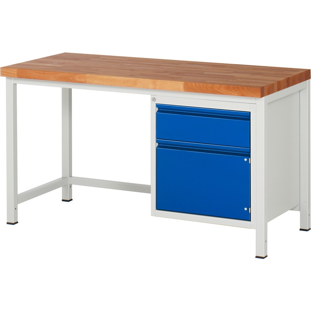 Productafbeelding nr. 1: Werkbank RAU serie 8000, 1 draaideur, hxbxd 840-1.040 x 1.500 x 700 mm, 1 lade