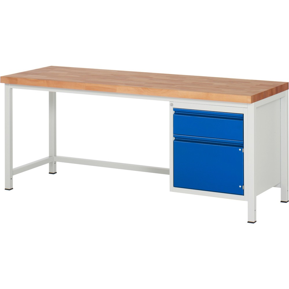 Productafbeelding nr. 1: Werkbank RAU serie 8000, 1 draaideur, hxbxd 840 x 2.000 x 700 mm, 1 lade