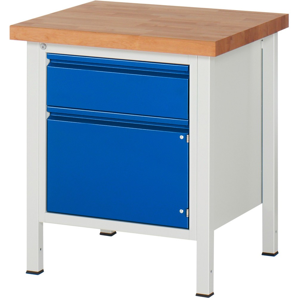 Productafbeelding nr. 1: Werkbank RAU serie 8000, 1 draaideur, hxbxd 840-1.040 x 750 x 700 mm, 1 lade