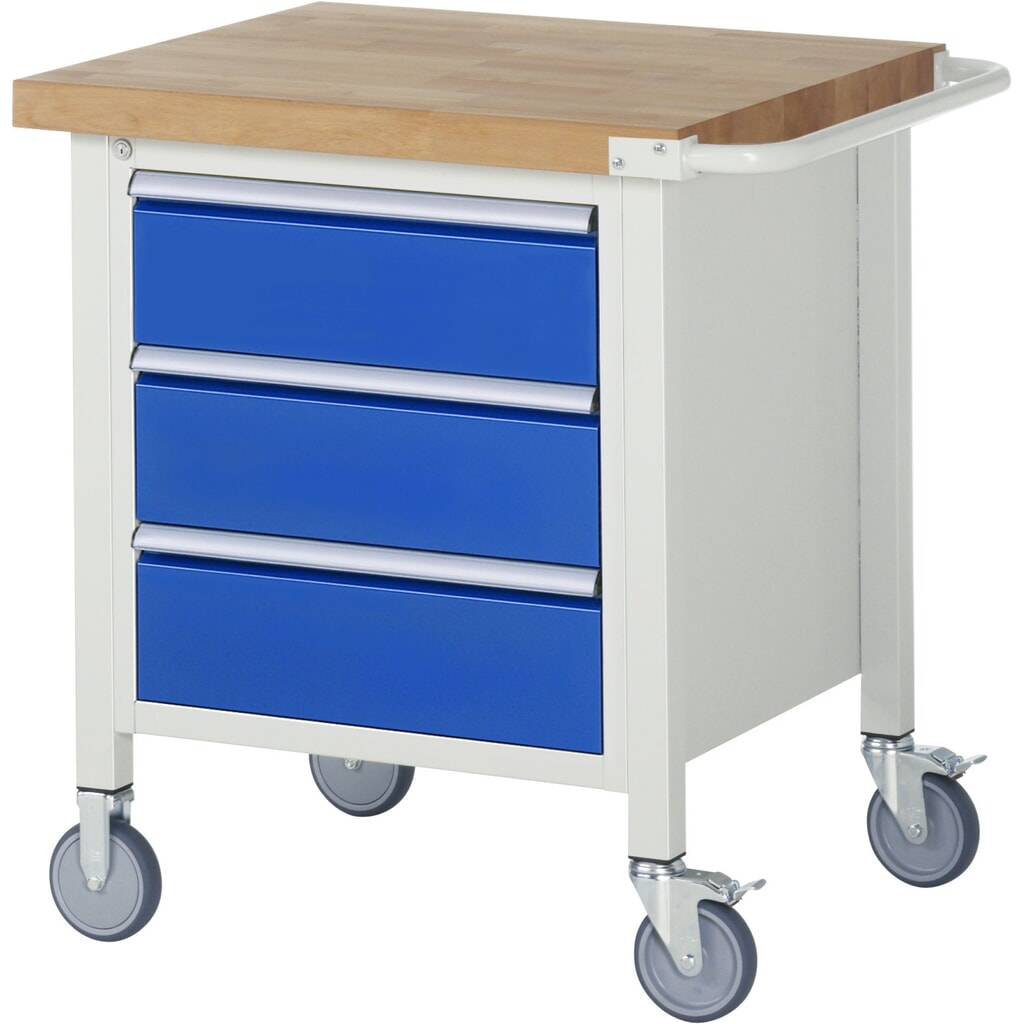 Productafbeelding nr. 1: RAU verrijdbare werkbank serie 8000, h x b x d 880 x 750 x 700 mm, 1 onderbouwkast, met 3 lades