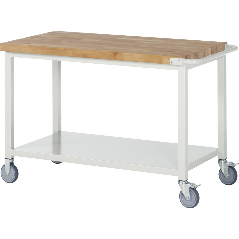Productafbeelding nr. 1: Mobiele werkbank RAU serie 8000, hxbxd 880-1.080 x 1.250 x 700 mm, 1 legbord diepte 650 mm