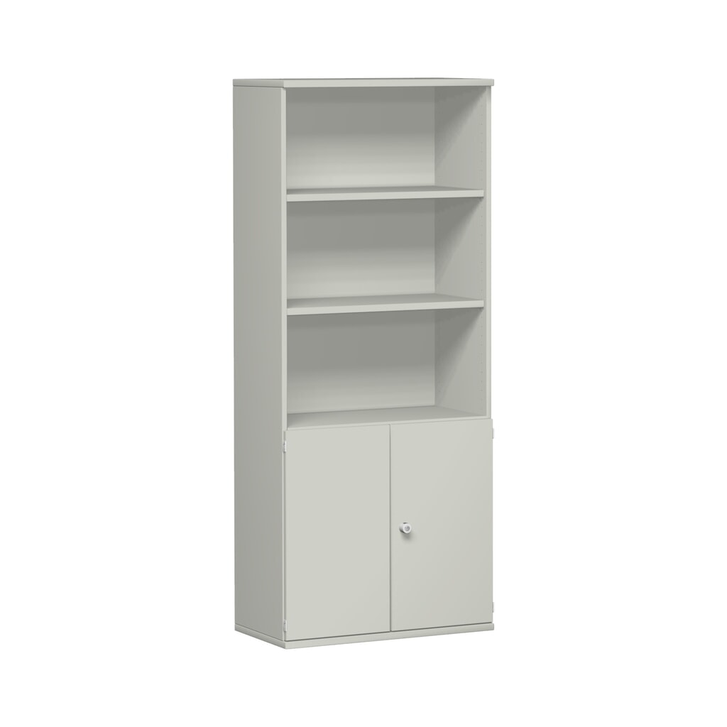 Product afbeelding: Modulekast Profi met houten deuren, 5 OH, lichtgrijs