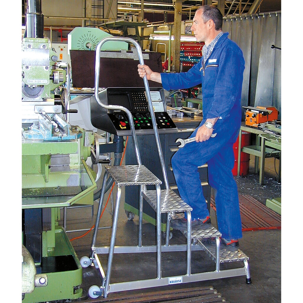 Montagetrap KRAUSE® met transportwielen, stahoogte 1 m Productafbeelding nr. 4: Montagetrap KRAUSE® met transportwielen, stahoogte 1 m