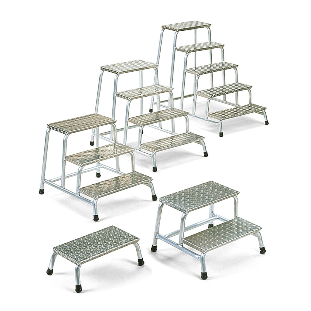 Montagetrap van aluminium, stahoogte 0,20 m Product afbeelding: Montagetrap van aluminium, stahoogte 0,20 m