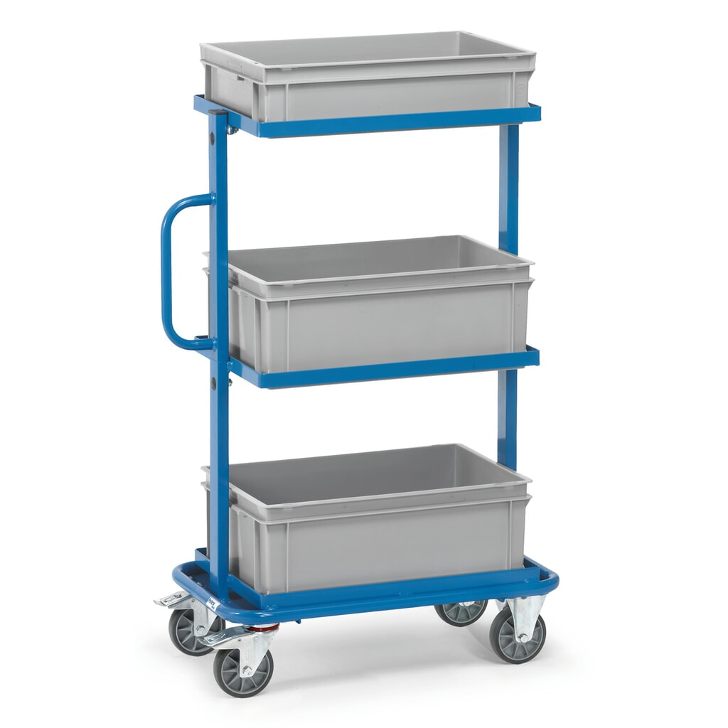 Montagewagen fetra®, open frames, met magazijnbakken, star Product afbeelding: Montagewagen fetra®, open frames, met magazijnbakken, star
