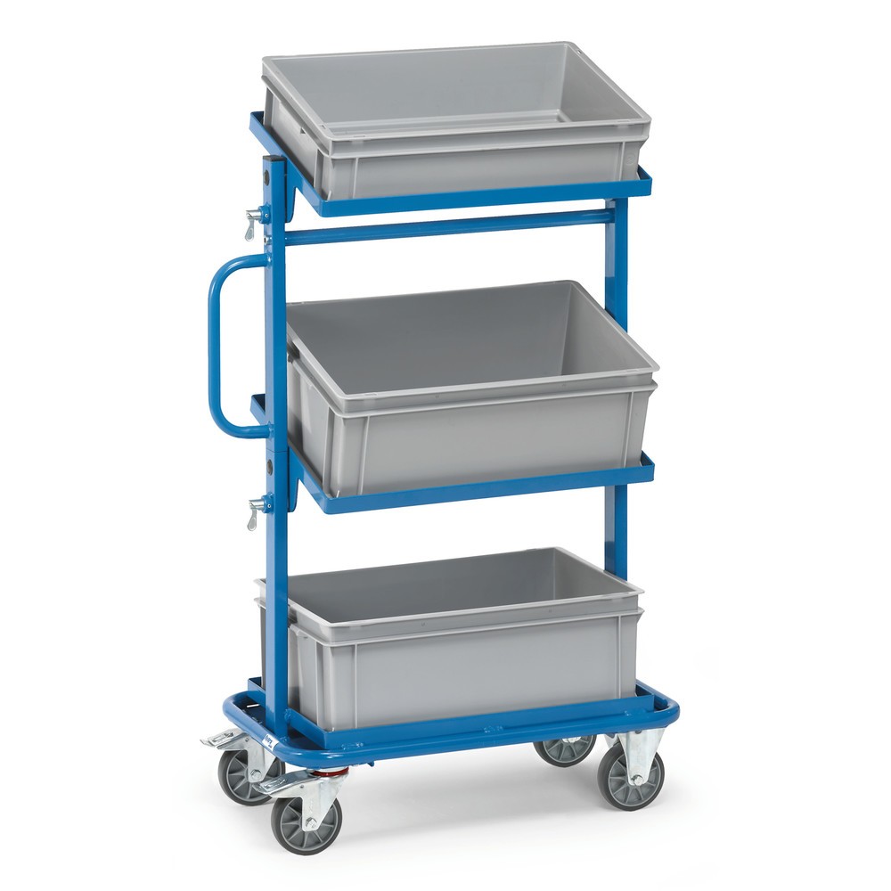 Product afbeelding: Montagewagen fetra®, open frames, met magazijnbakken, kantelbaar