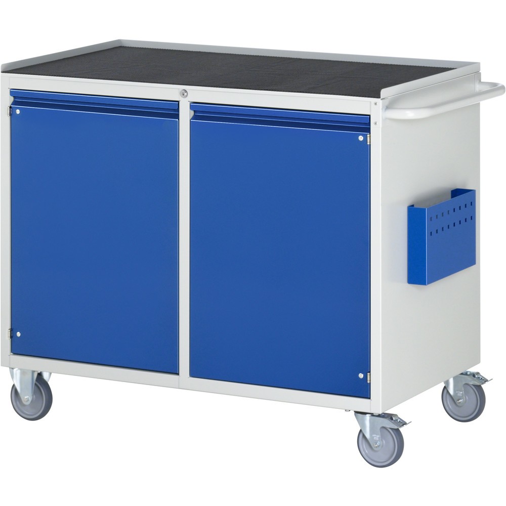 Productafbeelding nr. 1: Montagewagen RAU serie 7000, hxbxd 975 x 1.145 x 650 mm, 2 draaideuren, metalen werkblad, geïntegreerde greeplijst
