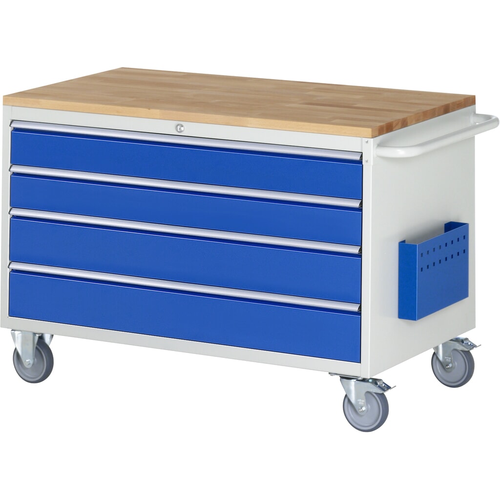 RAU gereedschapswagen serie 7000, h x b x d 795 x 1.145 x 650 mm, met 4 lades maat XXL, massief beuken werkblad Product afbeelding: RAU gereedschapswagen serie 7000, h x b x d 795 x 1.145 x 650 mm, met 4 lades maat XXL, massief beuken werkblad