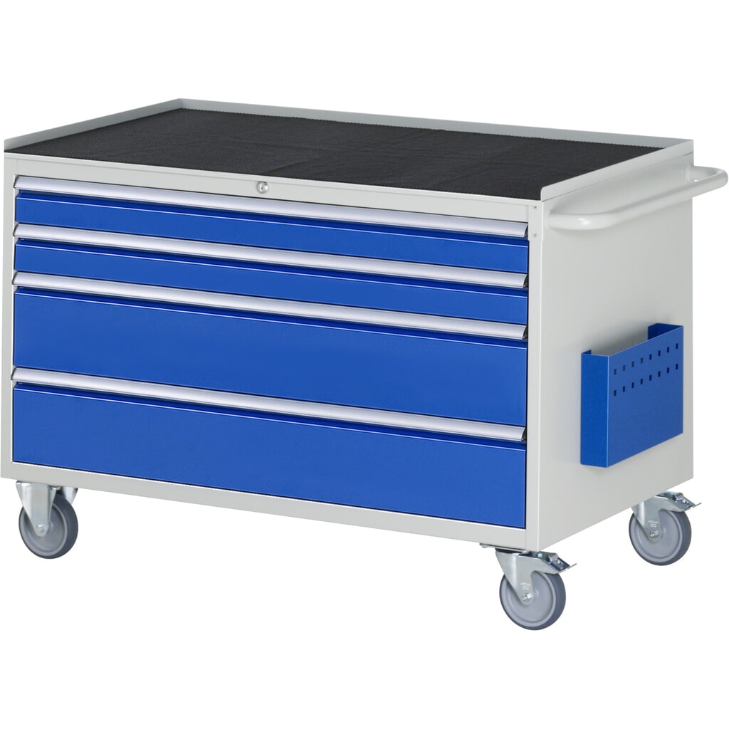 Montagewagen RAU serie 7000, hxbxd 795 x 1.145 x 650 mm, 4 lades 2 x 90, 2 x 180 mm, metalen werkblad, draagvermogen lade 50 kg Product afbeelding: Montagewagen RAU serie 7000, hxbxd 795 x 1.145 x 650 mm, 4 lades 2 x 90, 2 x 180 mm, metalen werkblad, draagvermogen lade 50 kg