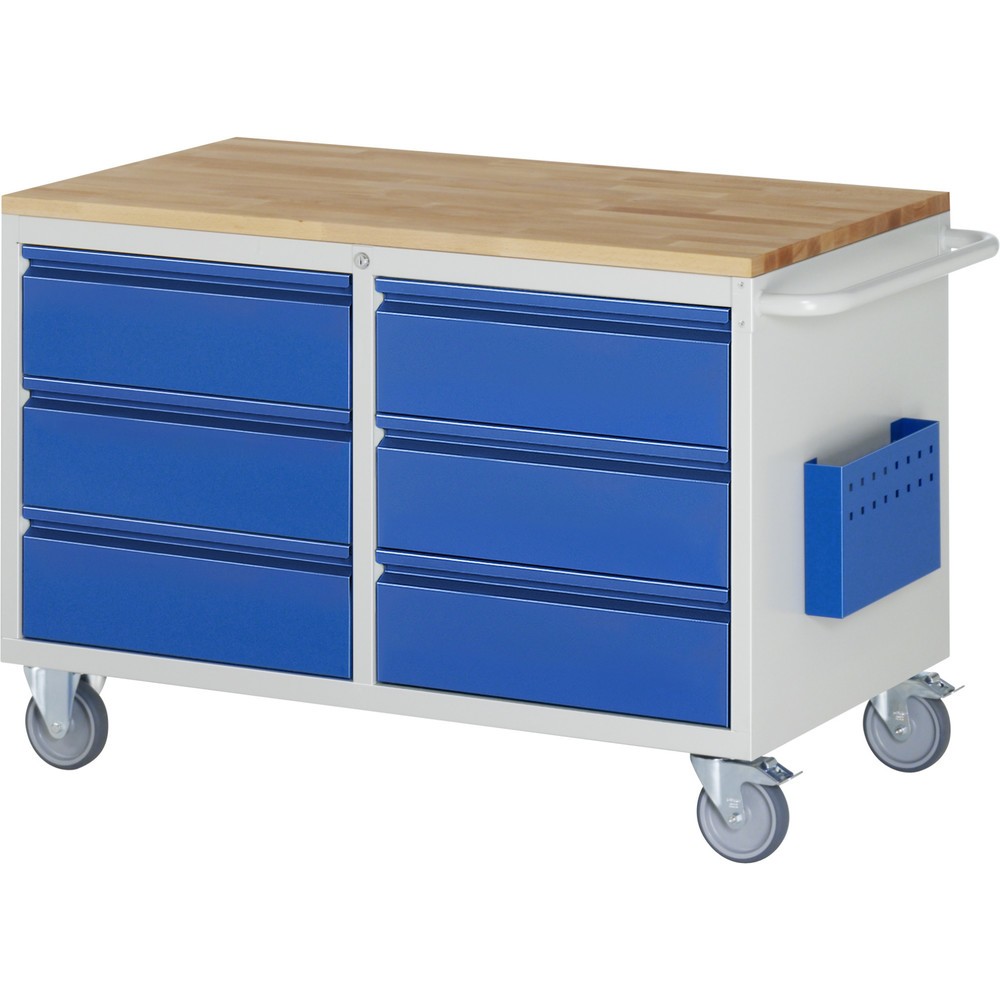 Productafbeelding nr. 1: Montagewagen RAU serie 7000, hxbxd 795 x 1.145 x 650 mm, 6 lades, beuken werkblad, draagvermogen lade 100 kg