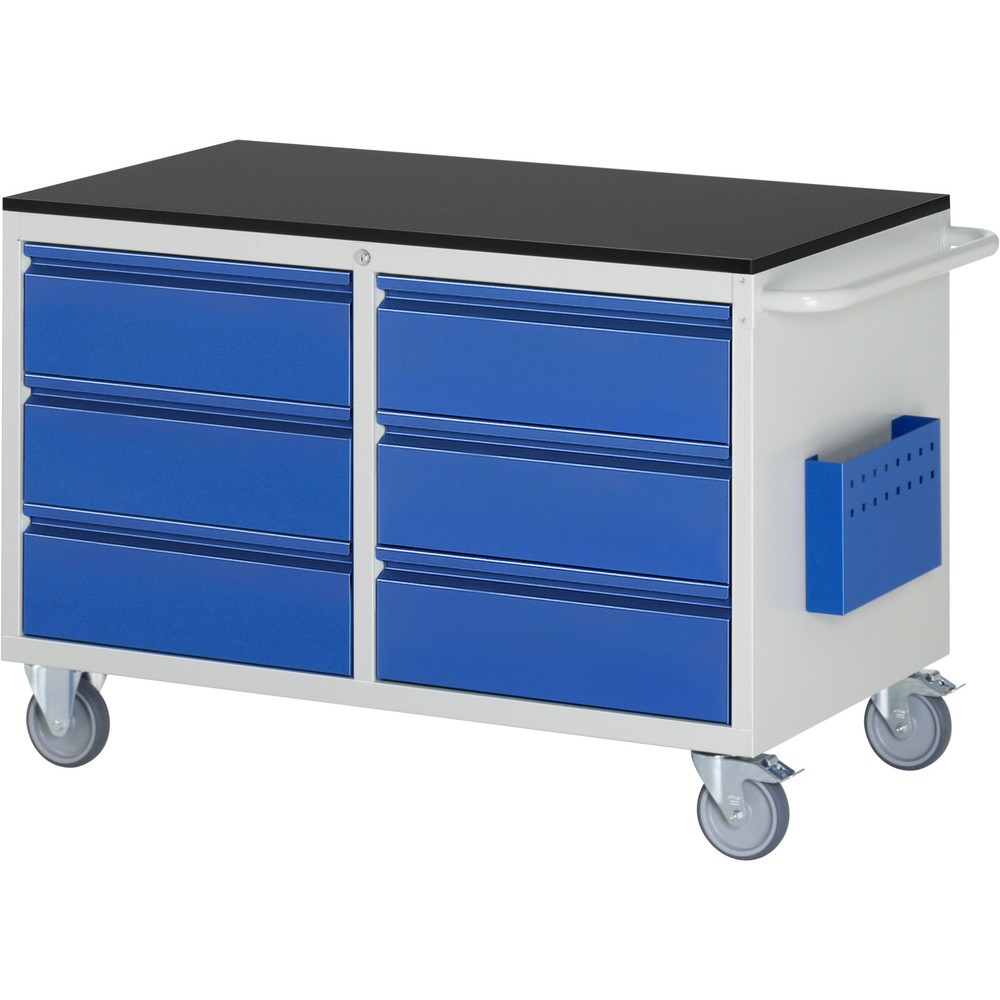 Product afbeelding: Montagewagen RAU serie 7000, hxbxd 795 x 1.145 x 650 mm, 6 lades, melamine werkblad, draagvermogen lade 100 kg