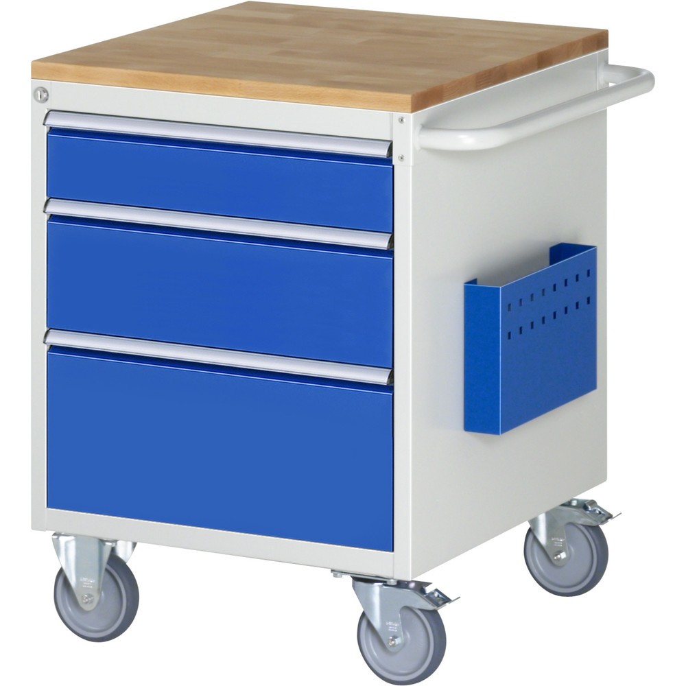 Product afbeelding: Montagewagen RAU serie 7000, hxbxd 795 x 580 x 650 mm, 3 lades 1 x 120, 1 x 180, 1 x 240 mm, beuken werkblad