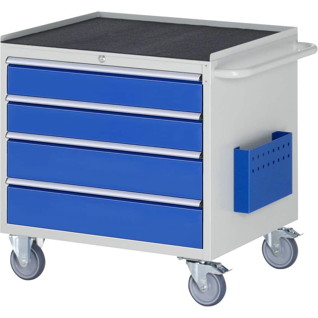 Product afbeelding: RAU gereedschapswagen serie 7000, h x b x d 795 x 770 x 650 mm, met 4 lades maat XL, metalen bekleding