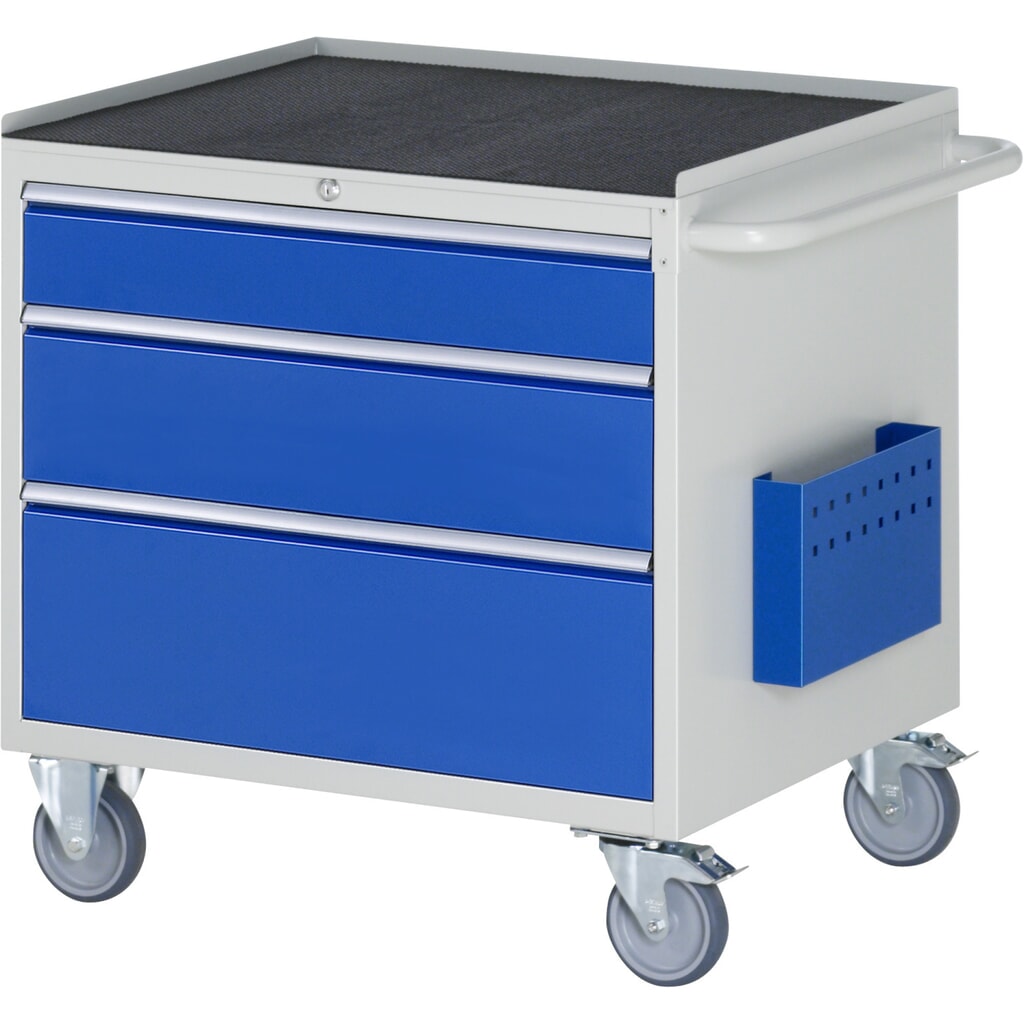 Montagewagen RAU serie 7000, hxbxd 795 x 770 x 650 mm, 3 lades 1 x 120, 1 x 180, 1 x 240 mm, metalen werkblad Product afbeelding: Montagewagen RAU serie 7000, hxbxd 795 x 770 x 650 mm, 3 lades 1 x 120, 1 x 180, 1 x 240 mm, metalen werkblad