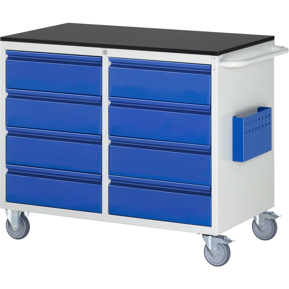 Productafbeelding nr. 1: Montagewagen RAU serie 7000, hxbxd 975 x 1.145 x 650 mm, 8 lades 8 x 180 mm, melamine werkblad, draagvermogen lade 100 kg
