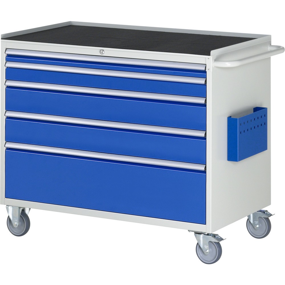 Productafbeelding nr. 1: Montagewagen RAU serie 7000, hxbxd 975 x 1.145 x 650 mm, 5 lades 1 x 60, 1 x 90, 2 x 150, 1 x 270 mm, metalen werkblad, draagvermogen lade 50 kg