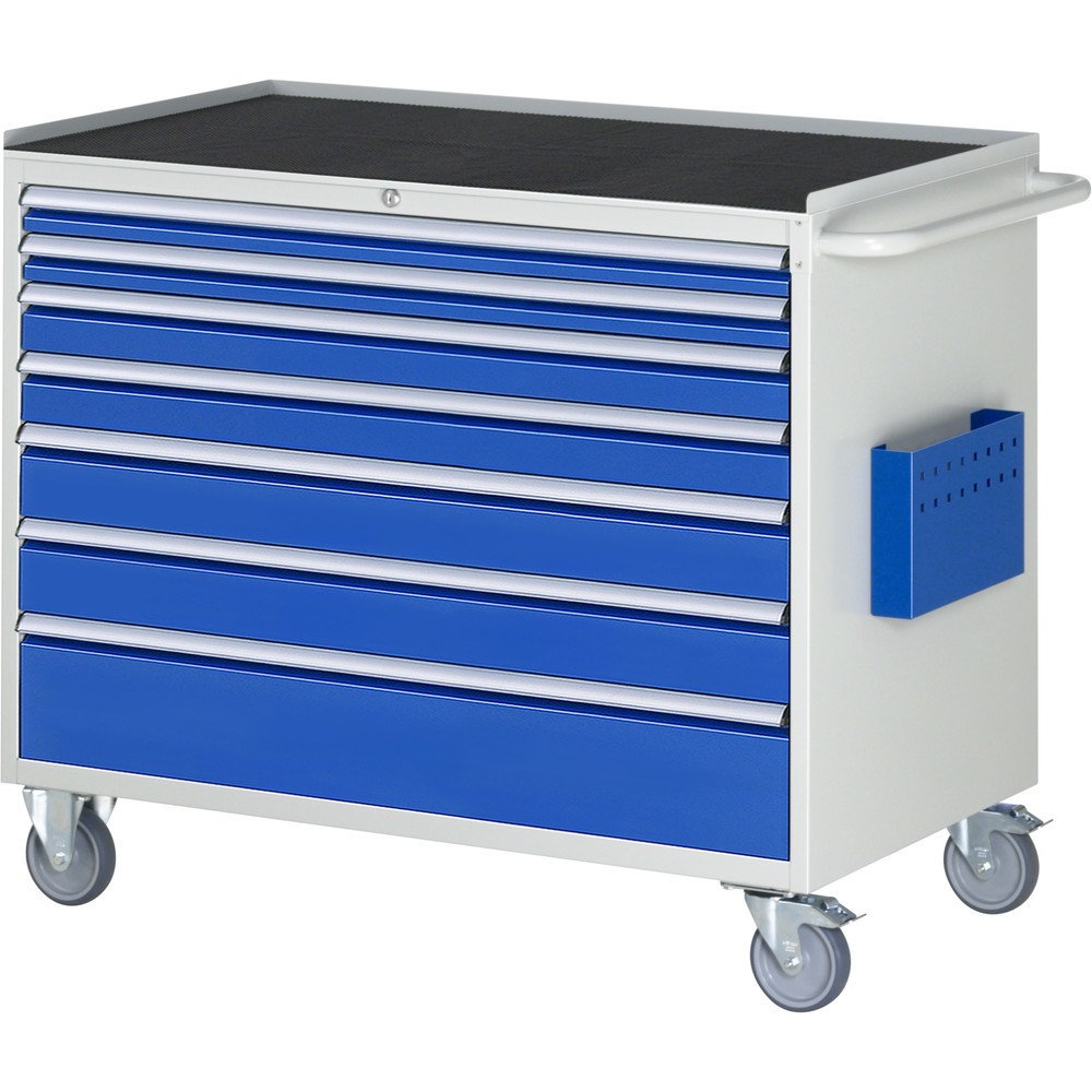 Productafbeelding nr. 1: Montagewagen RAU serie 7000, hxbxd 975 x 1.145 x 650 mm, 7 lades 2 x 60, 2 x 90, 2 x 120, 1 x 180 mm, metalen werkblad, draagvermogen lade 50 kg