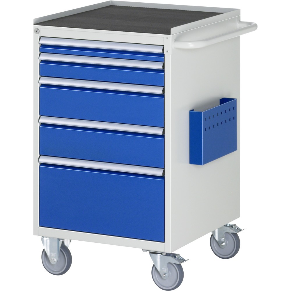 Productafbeelding nr. 1: RAU gereedschapswagen serie 7000, h x b x d 975 x 580 x 650 mm, met 5 lades maat L, metalen bekleding