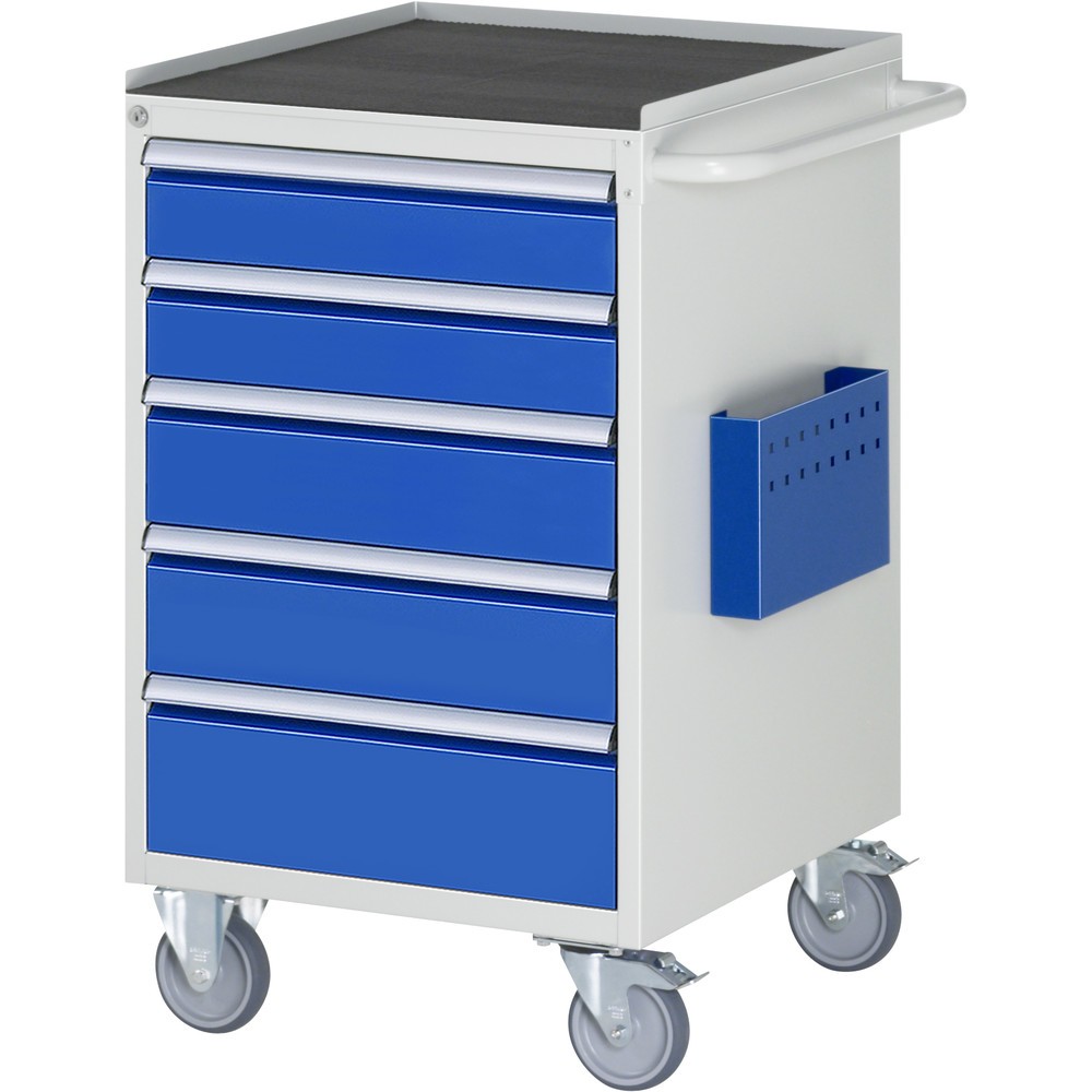 Productafbeelding nr. 1: RAU gereedschapswagen serie 7000, h x b x d 975 x 580 x 650 mm, met 5 lades maat L, metalen bekleding