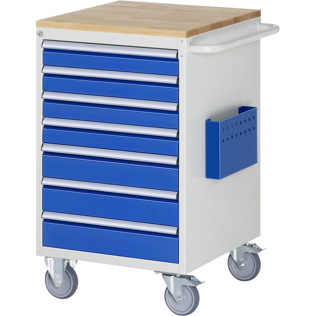 Montagewagen RAU serie 7000, hxbxd 975 x 580 x 650 mm, 7 lades 4 x 90, 3 x 120 mm, beuken werkblad Productafbeelding nr. 1: Montagewagen RAU serie 7000, hxbxd 975 x 580 x 650 mm, 7 lades 4 x 90, 3 x 120 mm, beuken werkblad