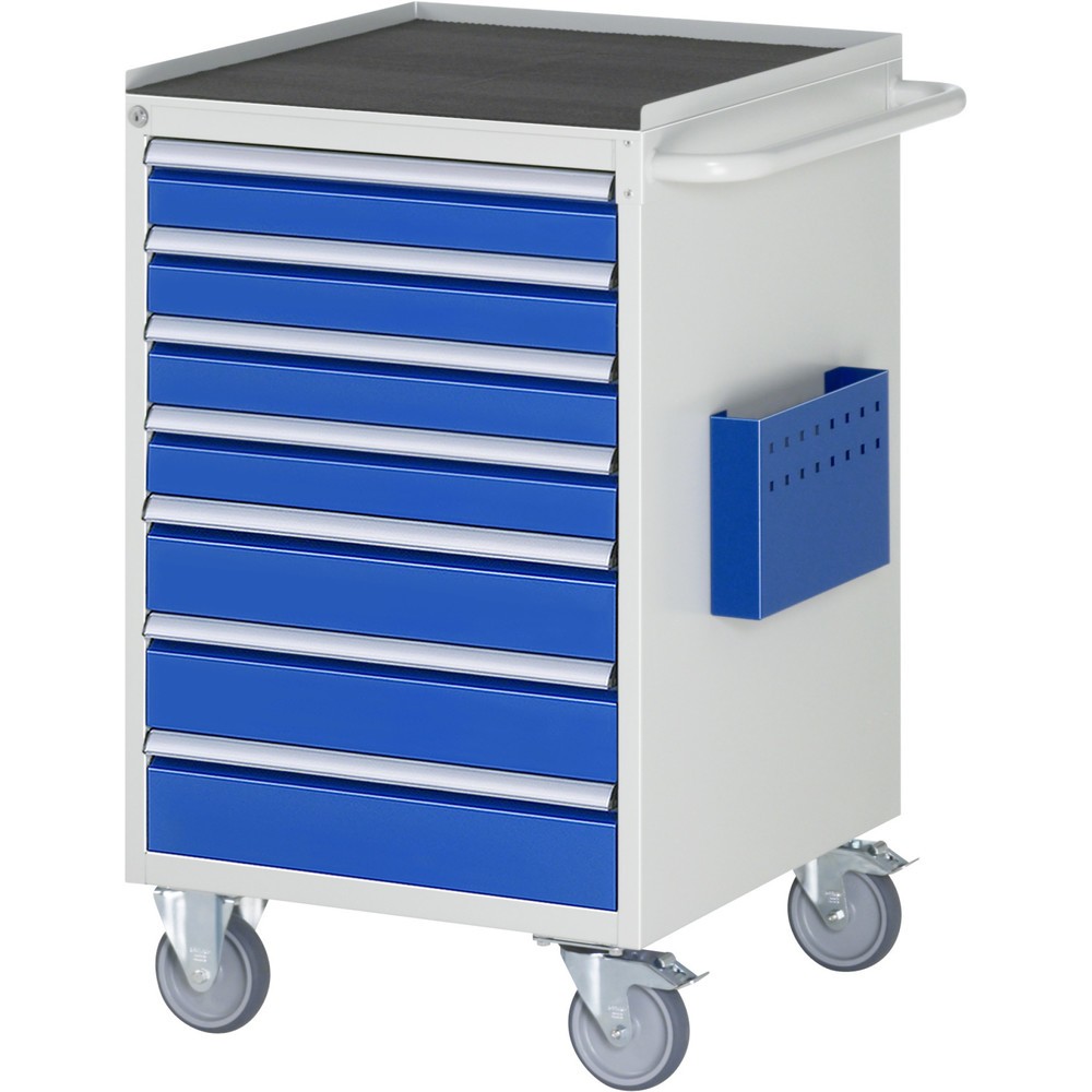 Productafbeelding nr. 1: Montagewagen RAU serie 7000, hxbxd 975 x 580 x 650 mm, 7 lades 4 x 90, 3 x 120 mm, metalen werkblad