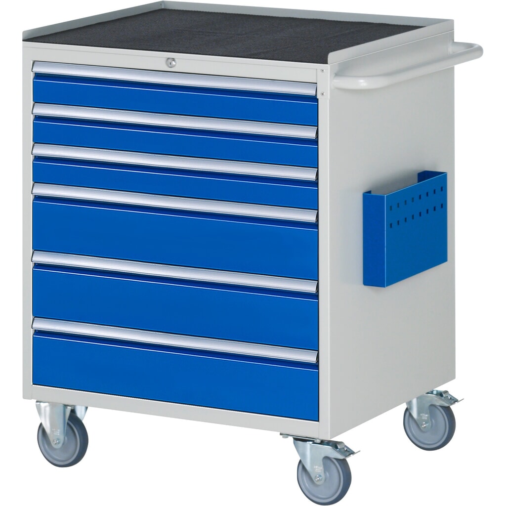 Productafbeelding nr. 1: Montagewagen RAU serie 7000, hxbxd 975 x 770 x 650 mm, 6 lades 3 x 90, 3 x 150 mm, metalen werkblad