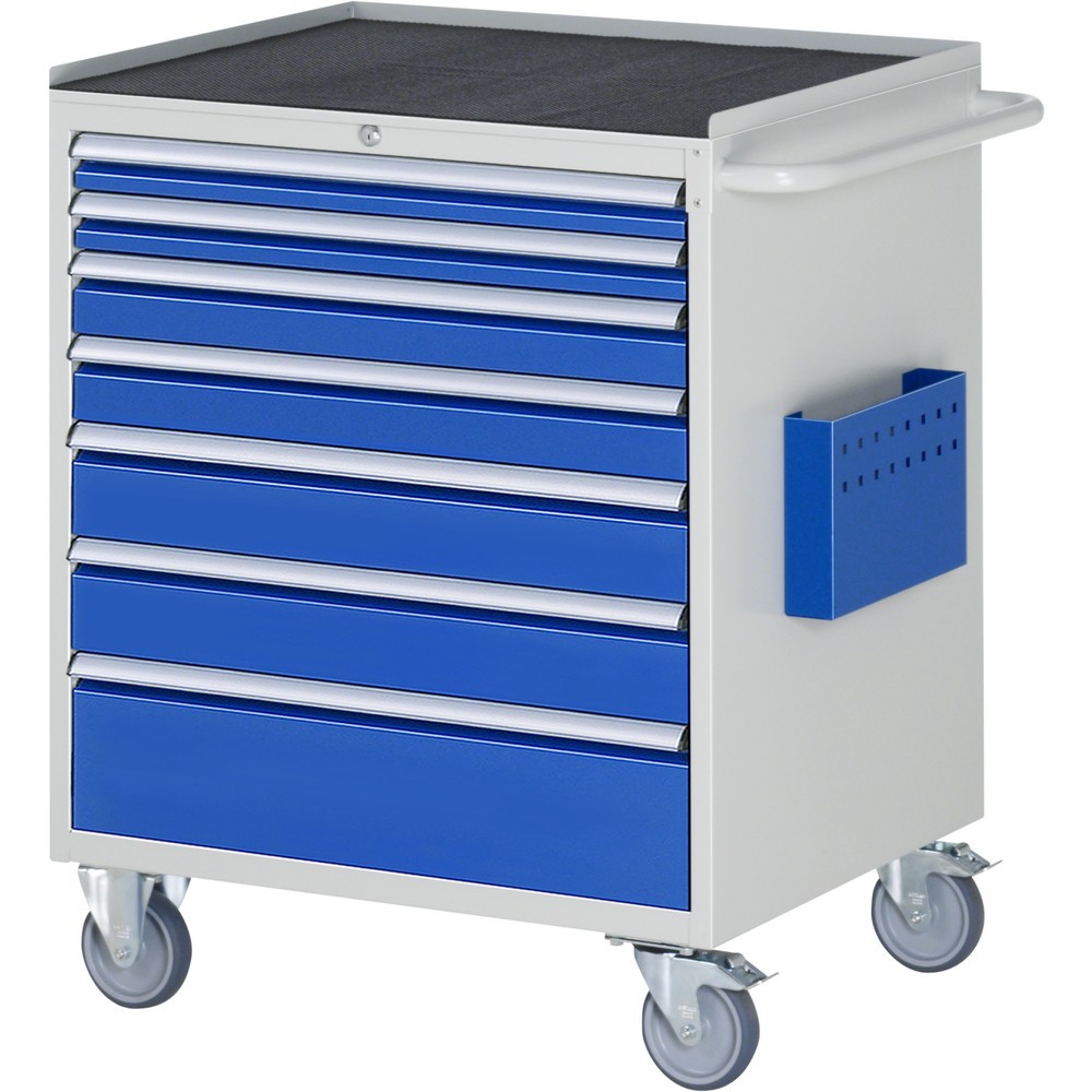 Productafbeelding nr. 1: Montagewagen RAU serie 7000, hxbxd 975 x 770 x 650 mm, 7 lades 2 x 60, 2 x 90, 2 x 120, 1 x 180 mm, metalen werkblad