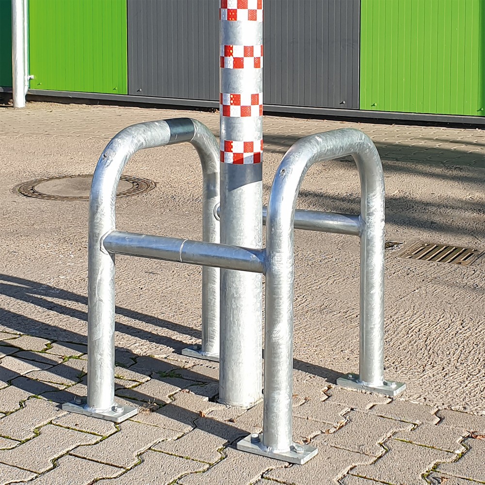Productafbeelding nr. 7: Aanrijbescherming voor pilaren MORAVIA, buiten, thermisch verzinkt, hoogte 600 mm, voor pilaarafmetingen (bxd) 500 x 500 mm