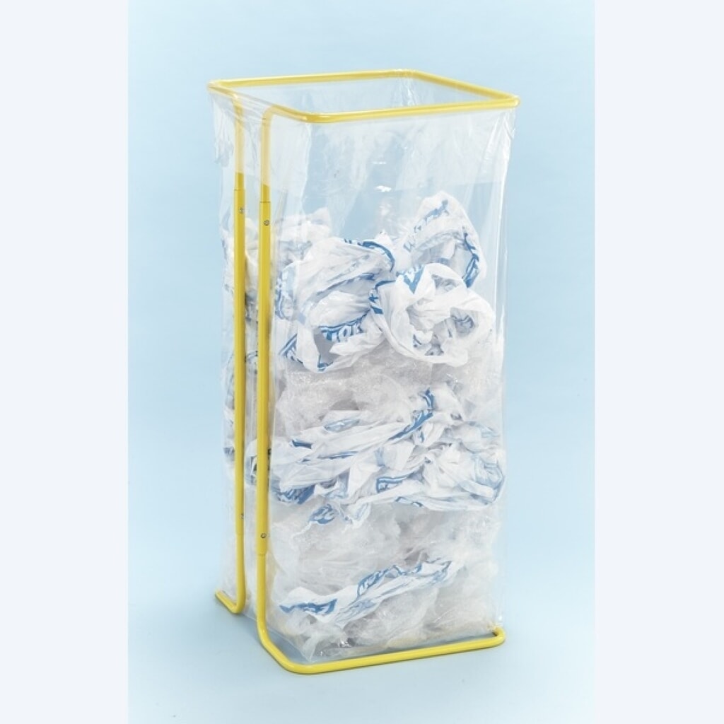 MOTTEZ afvalzakhouder 400 liter zonder wielen, geel Productafbeelding nr. 3: MOTTEZ afvalzakhouder 400 liter zonder wielen, geel