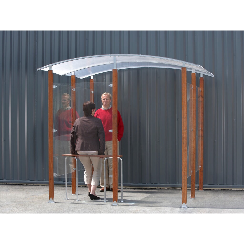 MOTTEZ overkapping voor rokers 2 m², voor wandmontage Product afbeelding: MOTTEZ overkapping voor rokers 2 m², voor wandmontage